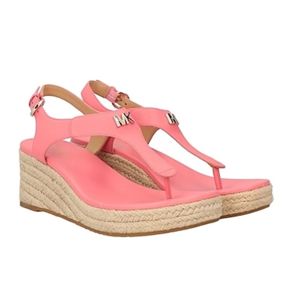 NWT MICHAEL KORS LANEY WEDGES - CORAL PINK